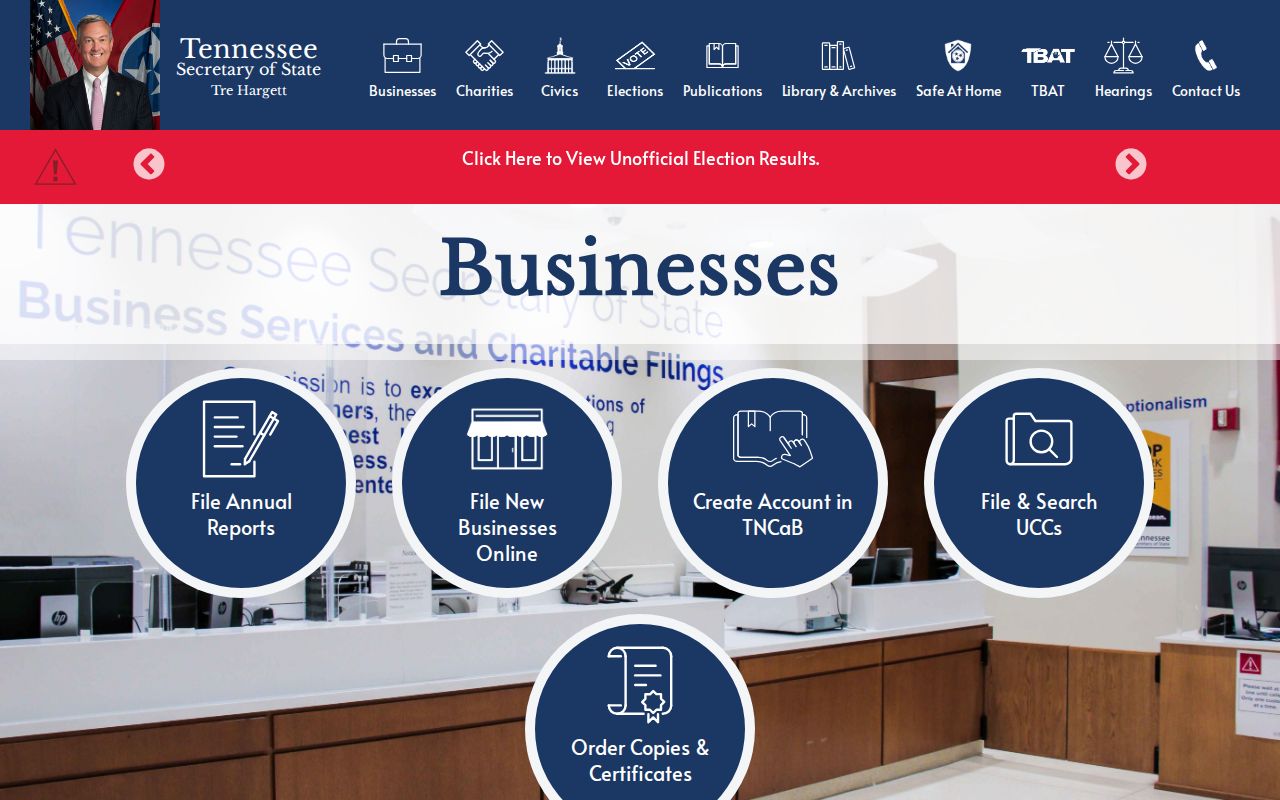 Hendersonville residents directory reference to Tennessee Business Services