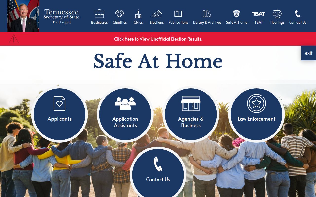 Hendersonville residents directory reference to Tennessee Safe at Home