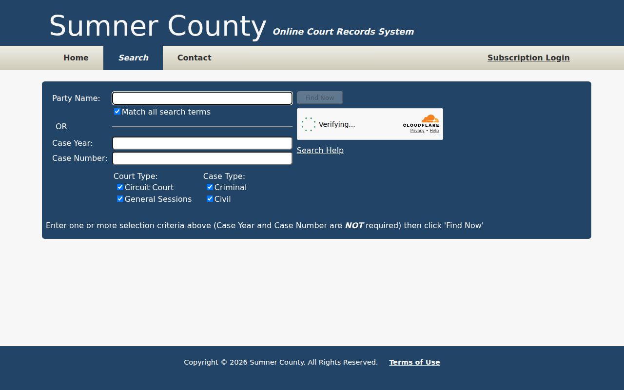 Hendersonville resident lookup Sumner public case search